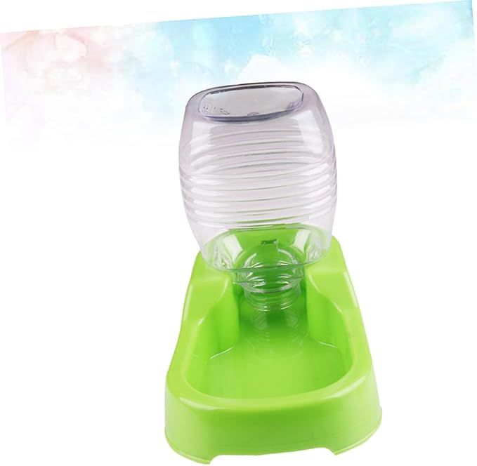 VOSAREA 500ml PET Water Feeder Bowl Creative Dog and Puppy Drinking Tool Green for Indoor and Outdoor Use Prevents Spills and Keeps Floors Clean