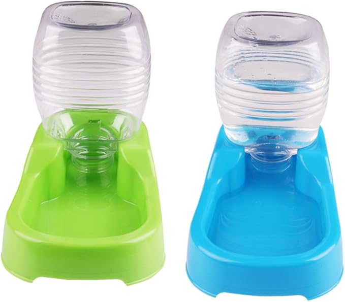 VOSAREA 500ml PET Water Feeder Bowl Creative Dog and Puppy Drinking Tool Green for Indoor and Outdoor Use Prevents Spills and Keeps Floors Clean