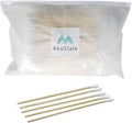 Dog Ear Swabs 6 Inch (600 Count, 6 Resealable Packs) - Bamboo Pet Cotton Buds, Large Round Tips for Puppy Ear Wax Cleaning, Tear Stain Removing & Grooming Refill