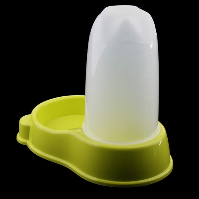 Pet Feeder Waterer Automatic Food and Water Dispenser Bowl for Dogs and Cats (Green)
