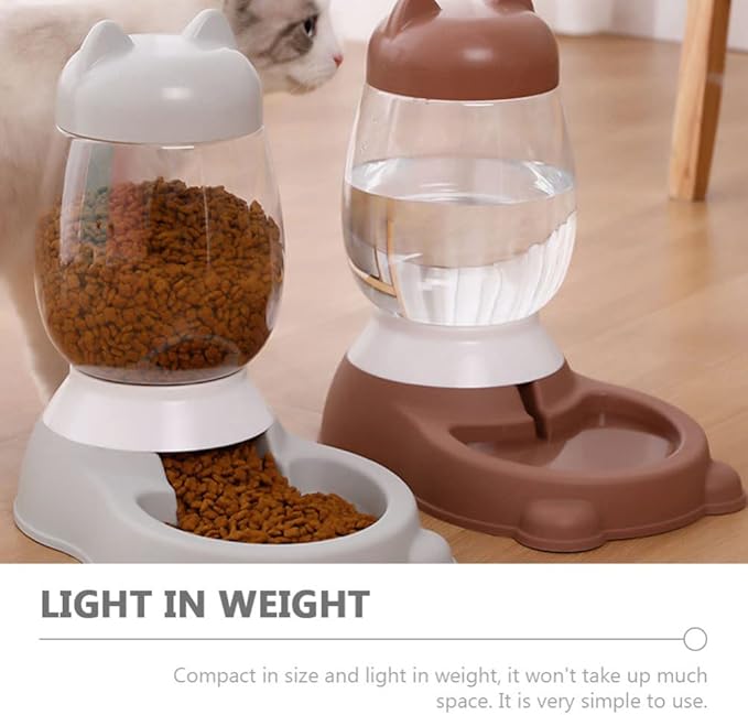 Automatic Cat Feeder Water Dispenser Pet Self Feeding Container Home Pet Food Feeder