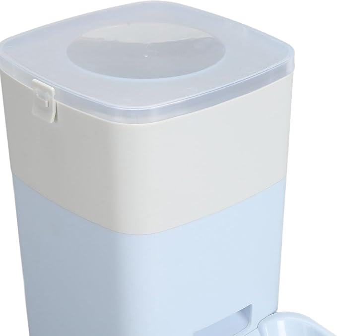 Automatic Pet Feeder Smart Food Delivery Remote Control Large Capacity Cat Dog Feeder Home (Light Blue)