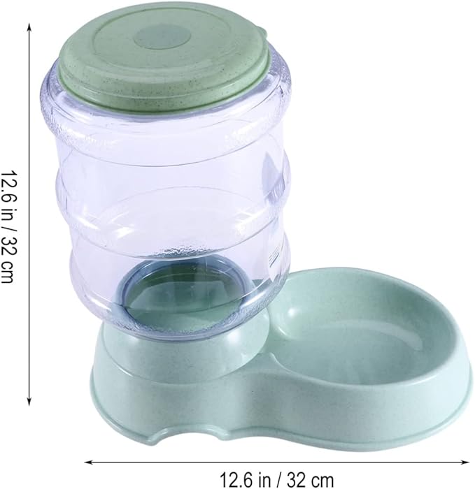 ibasenice 3.8L Automatic PET Food Dispenser Non-Slip Base Dog and Cat Feeder Bowl for Water and Food Plastic PET Supplies