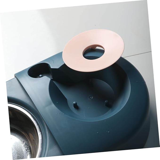 Automatic Dog and Cat Feeding Bowl with Gravity Water Dispenser, Spill-Proof Blue Pet Food and Water Feeder for Small to Medium Dogs and Cats