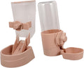 1Set Automatic Pet Feeder and Water Dispenser for Cats and Dogs Space Saving Design Easy Installation Safe Material for and Tidy Cages