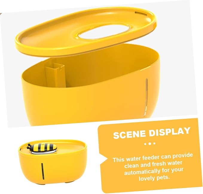 Sosoport Automatic Pet Water Dispenser Capacity Cat Dog Water Bowl Circulating Filtration System for Home Use