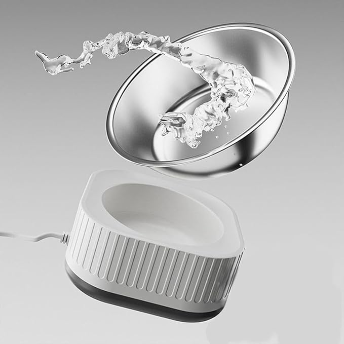 Automatic Winter Outdoor Heated Pet Water Bowl - Stainless Steel Thermostatic Warming Dish for Dogs, Cats & Chickens - Anti-Chew Cord Thermostatic Bowl for Small Animal (1PCS B)