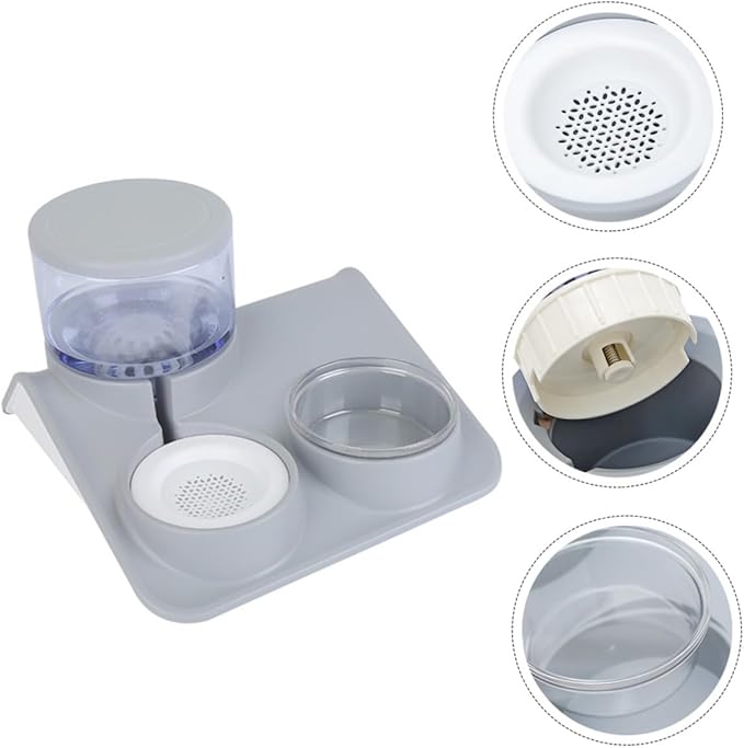 1Pc Dual Use Pet Bowl Practical Pet Food and Water Feeder Automatic Water Refill Design Smooth Surface for Easy Cleaning Unique Non Tip and Cats