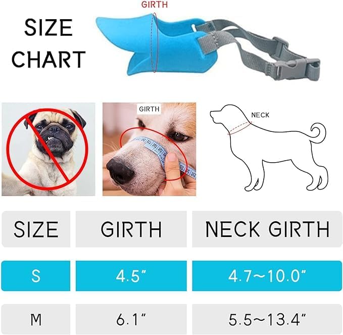 NACOCO Anti Bite Duck Mouth Shape Dog Mouth Covers Anti-Called Muzzle Masks Pet Mouth Set Bite-Proof (Pink, M)