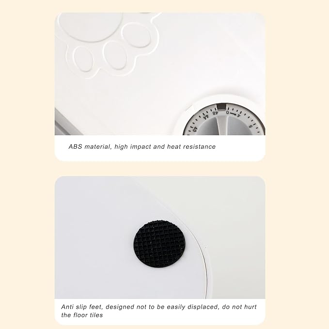 Automatic Cat Feeder, ABS Detachable Electronic Timed Pet Feeder with Rotating Buckle, Ice Bag Space, Large Tray, for Food Freshness,for Dogs Cats Small Pets (-2111240021711)