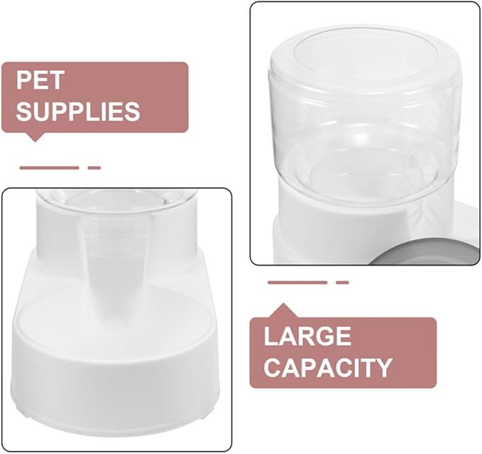 Milisten 2pcs Automatic Pet Feeder Water Dispenser Multi-Purpose Dog Cat Watering Device Capacity Easy to Fill Break-Resistant for Dogs and Cats