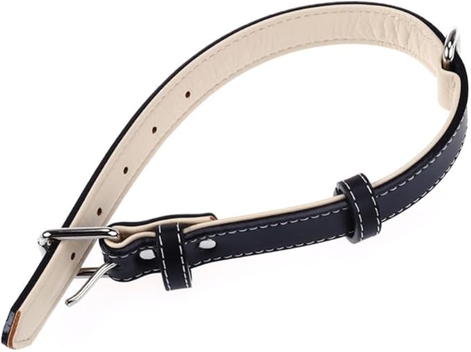 Medium to Large Dogs' Leather Collar Metal Buckle Adjustable Length Stylish and Comfortable