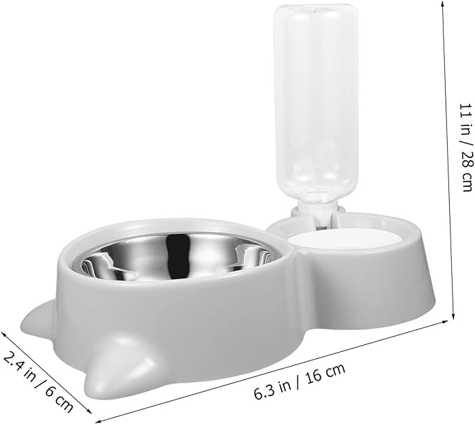 Automatic Water Feeder Pet Food Bowl Dual Use Container for Dogs Leak Design Convenient Transparent Water Bottle Easy to Durable for Pets