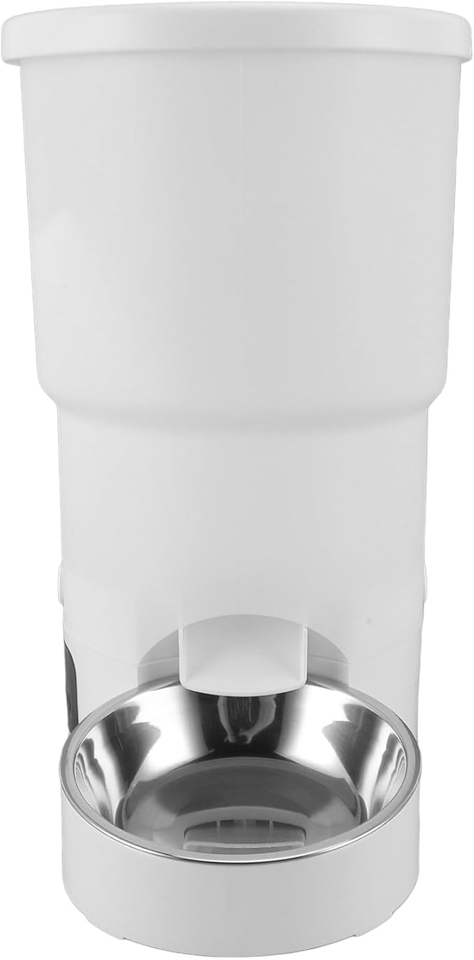 Automatic Cat Feeder, 5L Double Bowl Automatic Food Dispenser Pet Food Dry Food Dispenser Timing Portion Control Automatic Pet Feeder for Puppy Kitten