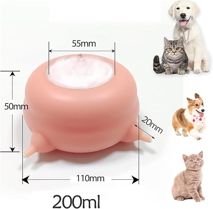 NANZU Silicone Puppy Pet Milk Feeder, Kitten Supplies, 4 Nipples Feeding Station for Puppies/Doggie/Cats/Dog Small Size Animals, 200ml