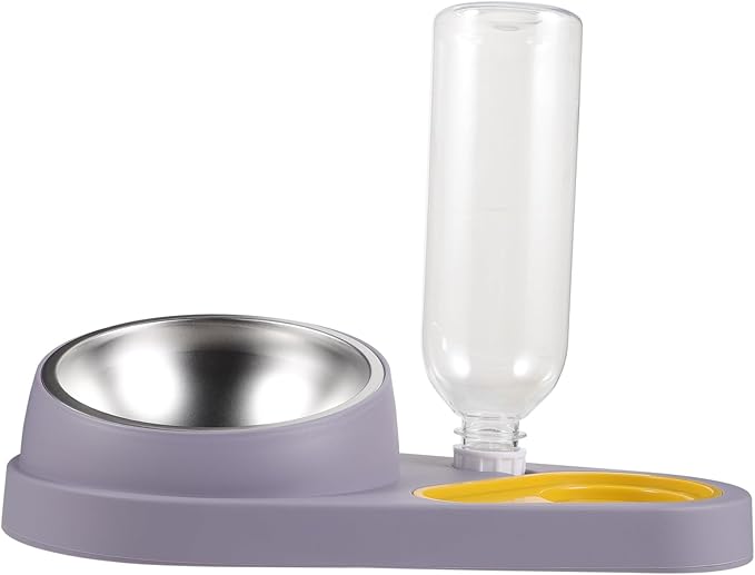 Hemoton Automatic Pet Feeder Water Dispenser Cat Dog Bowl Pet Feeders for Dogs Cats Home