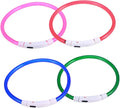 ibasenice Led Dog Collar Rechargeable Glowing Pet Collar Silicone Material Night Safety