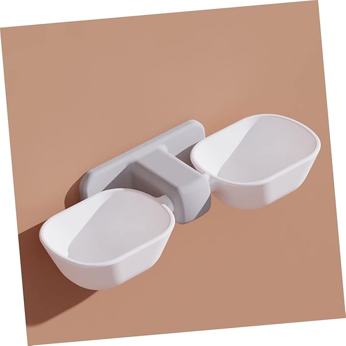 1pc Wall-Mounted Pet Hanging Bowl Removable Double Feeder for Cats and Dogs Space-Saving Design Food Storage Capacity Automatic Water and Food Dispenser