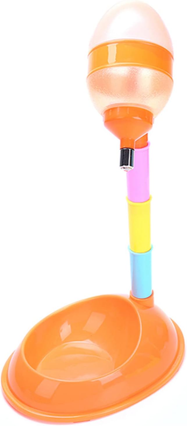Pet Automatic Drinker Waterer Dog Eco Friendly Adjustable Detachable Drinking Dispenser Drinkers(Orange 1)