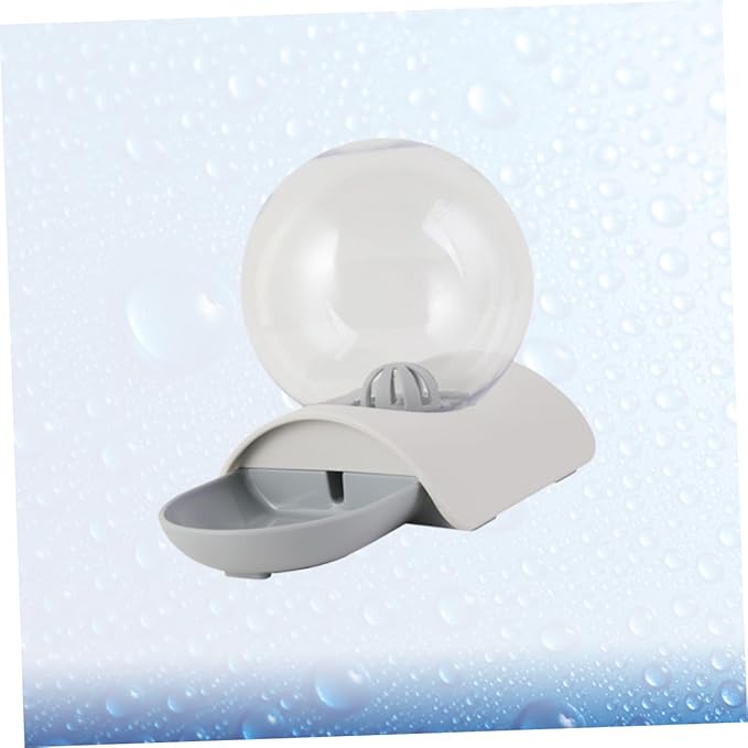 SUPVOX Automatic Pet Water Dispenser Drinking Bowl for Cats and Dogs Smooth Unique Design Grey for Home Decor and Easy Access to Fresh Water