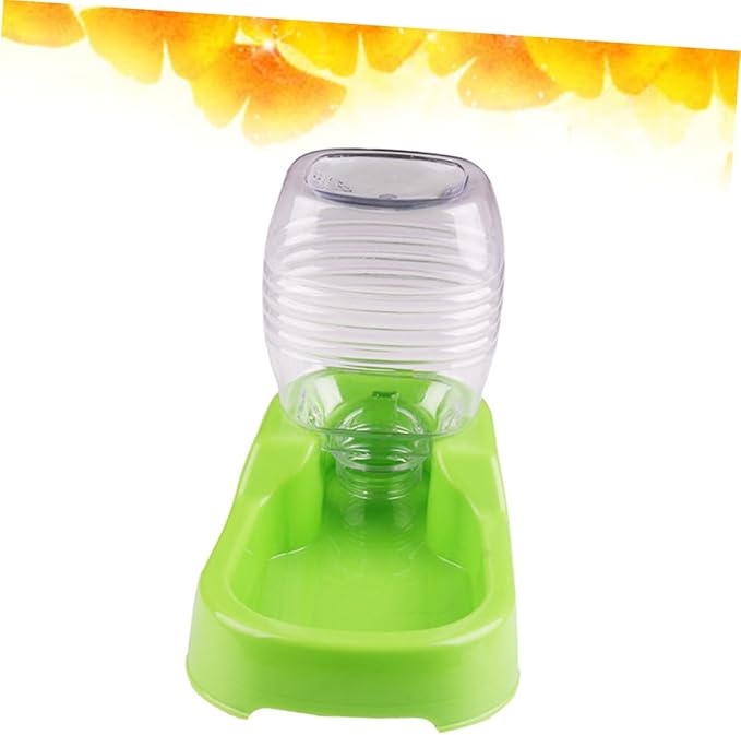 FRCOLOR 2pcs Pet Water Feeder Bowl Creative Dog Water Dispenser Unique Design for Home and Pet Shops Smooth Easy to Green