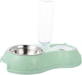 Kisangel 1set Automatic Dual Pet Feeder Water Dispenser Opaque Food Bowl for Dogs and Cats Non- Design Convenient Two-one Feeding for Busy Pet Owners