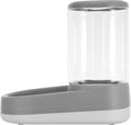 Automatic Pet Feeder and Spill-Resistant Water Bowl for Dogs and Cats, 3l Dry Food Capacity, Gray Drinking Dispenser Suitable for Small to Large Breeds and Travel Use