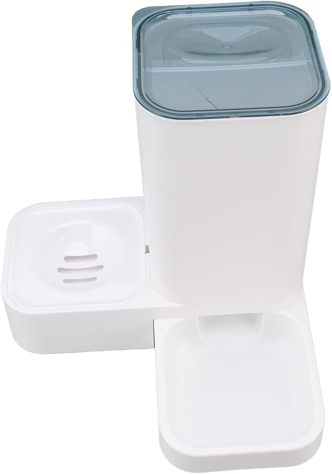 1.5L Water and 2.2lbs Food Dispenser, Activated, Clear Indicator, for Pet Health and Freshness, Ideal for Busy Pet Owners