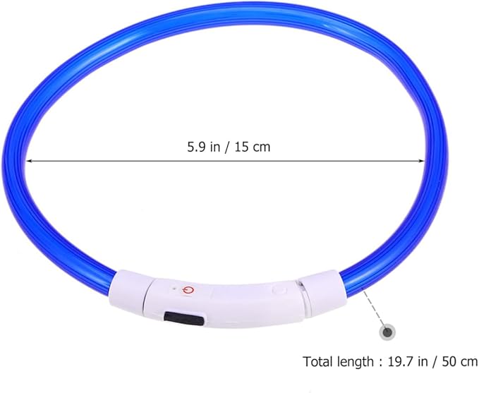 Led Glowing Dog Collar USB Rechargeable Pet for Night Safety Energy-Saving Design Flexible Outdoor Use