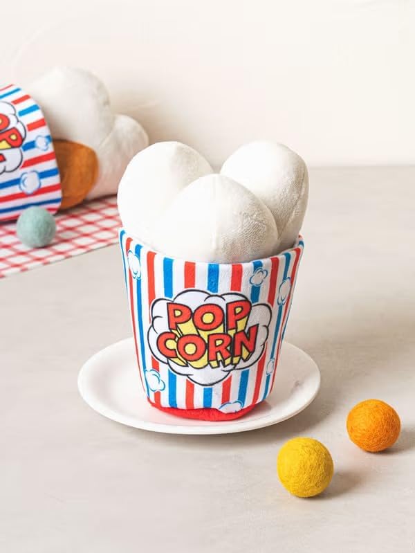 Rustling Popcorn Shaped Dog Toy