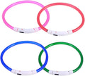 ibasenice Glowing Led Collar for Dogs Rechargeable No Circuit Inside Safe for Bites