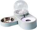 Sosoport Creative Double Bowl Automatic Pet Water Feeder Safe Smooth Dog and Cat Drinking Tool for Home and Pet Shop Use Convenient Without Stainless Steel Basin