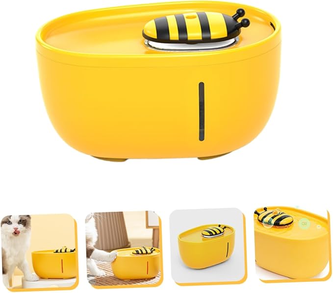 SUPVOX Automatic Pet Water Dispenser Capacity Portable and Lightweight Design for Cats and Dogs Honey Bee Water Feeder for Continuous Hydration
