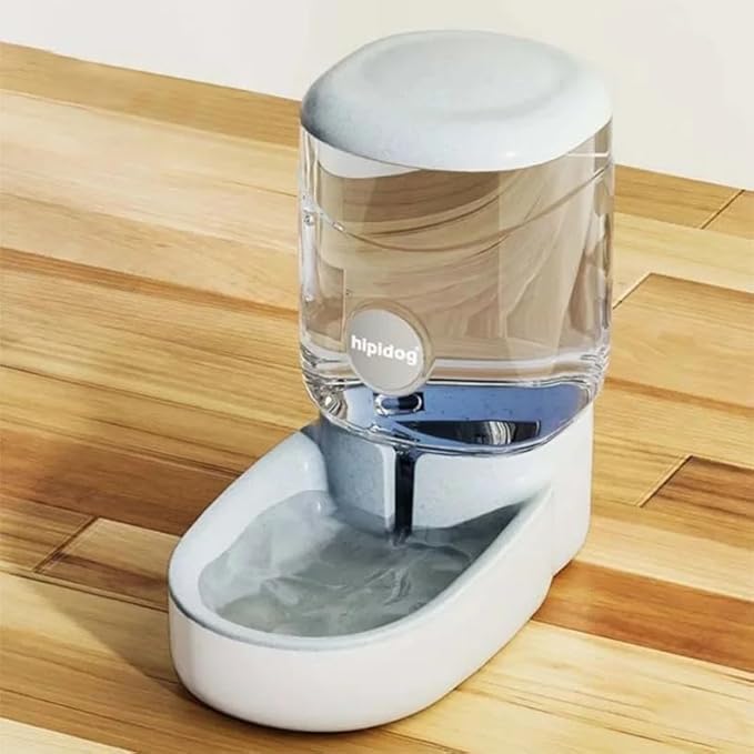 3rd Generation Automatic Pet Feeder and Water Dispenser, 3.8L Large Capacity, Orange and White, No-Jamming Design for Cats and Dogs (Upgrade Grey Drinker, 4L)