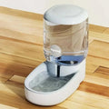 3rd Generation Automatic Pet Feeder and Water Dispenser, 3.8L Large Capacity, Orange and White, No-Jamming Design for Cats and Dogs (Upgrade Grey Drinker, 4L)