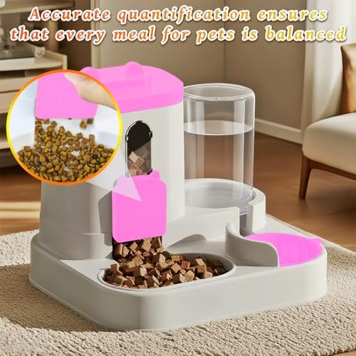 Automatic Pet Feeder & Water Dispenser Set for Dogs & Cats - Large Capacity, Black - Ideal for Pet Owners, Easy to Use, Keeps Food & Water Fresh