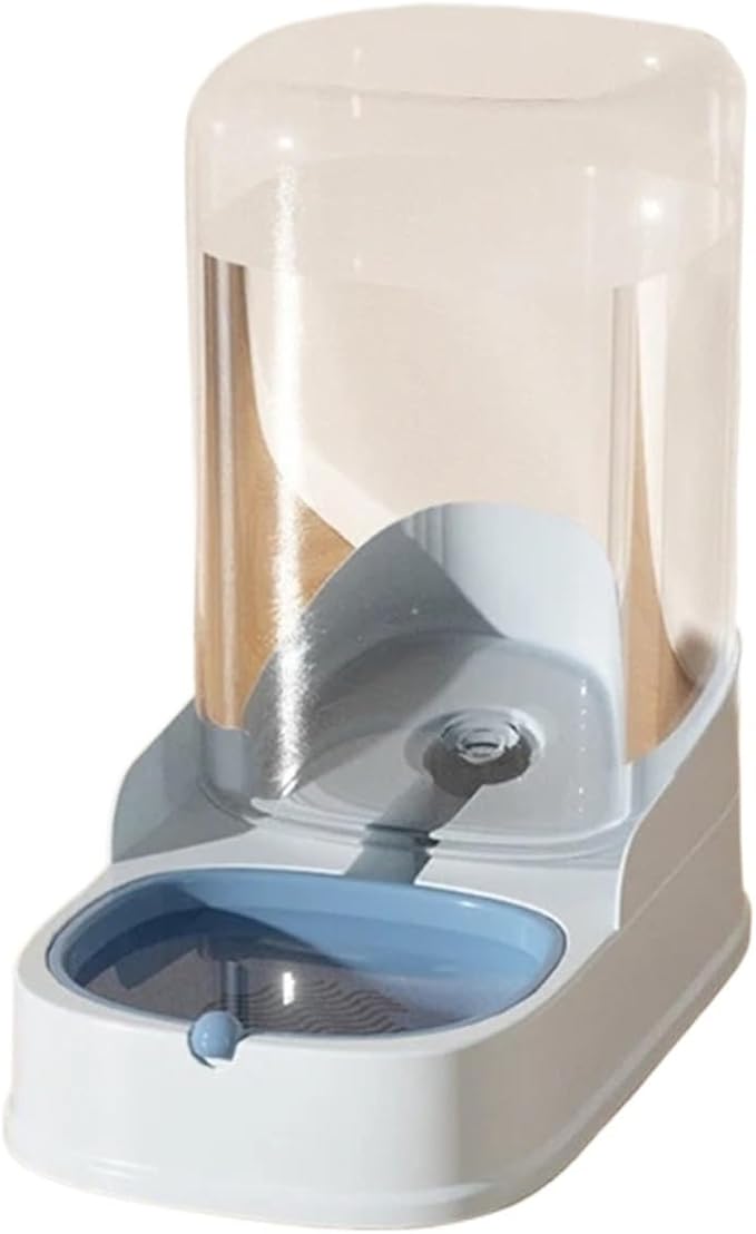 Large Capacity Automatic Pet Food & Water Dispenser, 2-in-1 Feeder & Drinker Bowl for Cats & Dogs Pet Supplies(Blue Water)