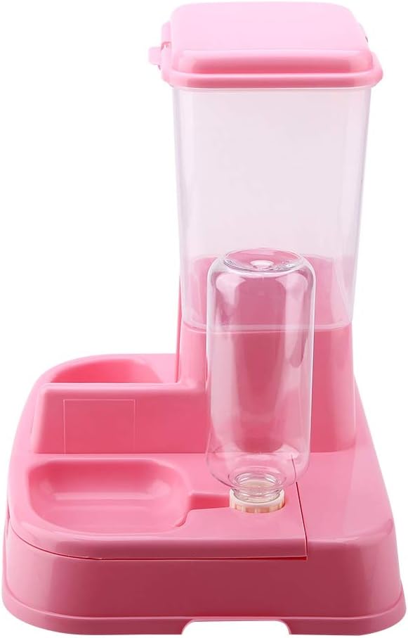 Pets Feeder, Automatic Pet Feeder Detachable Food Dispenser Water Bottle Cats Dogs Feeding Tool