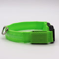 LED Dog Collar, Light Up Dog Collars, Adjustable USB Rechargeable Glow in The Dark Dog Collars High Visibility Glowing Dog Collars for Large Medium and Small Dogs (Small,Green)
