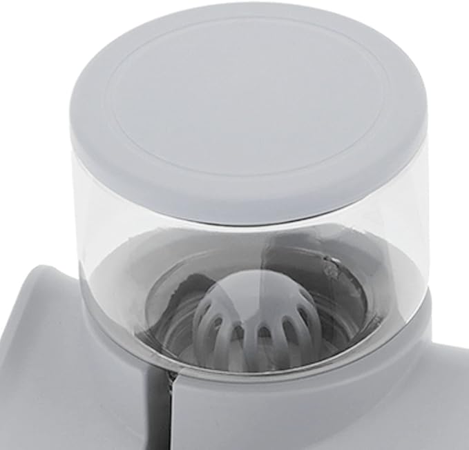 Pet Water Dispenser and Food Bowl Set, 1.8L Automatic Water Dispenser with Detachable Bowl, PPPET Material, Non Slip Base, Convenient for Cats and Small Dogs (Roof Drinking Fountain Gray)