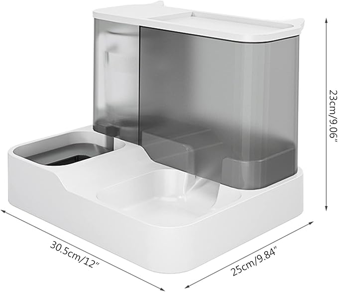 Pet Automatic Feeder + Waterer Food Container Bowl Anti-Leak Water Fountain 2 in 1 Pet Tableware Dog Feeder Dog Food Bowl Combo