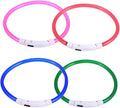POPETPOP Glowing Led Dog Collar Rechargeable Silicone Pet Collar Night Safety Accessory