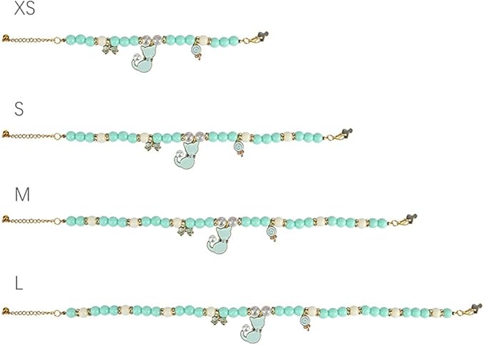 Dog Collar Flower Teddy Dog Collars Artificial Rhinestone Pet Necklace Collar for Cats Small Dogs Necklace (Green Large)