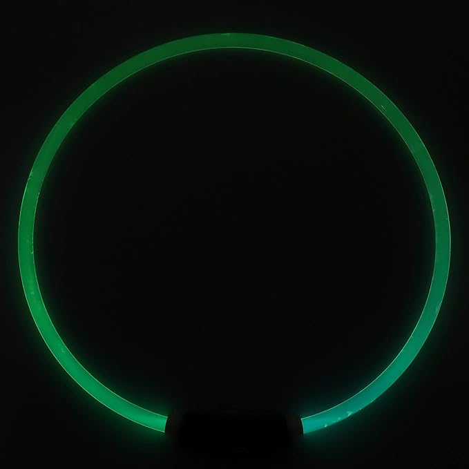 Light Up Dog Collar, Glowing Pet Collar for Medium Small Dogs USB Rechargeable Led Collar Led Dog Collar in The Dark Dog Collar for Night Walking Lighted Dog Collar Necklace