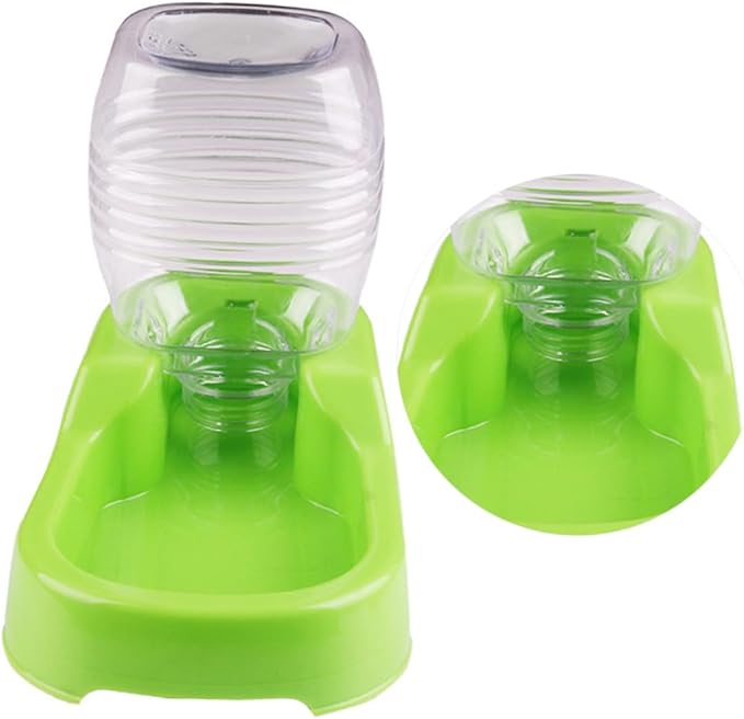 FRCOLOR 2pcs Pet Water Feeder Bowl Creative Dog Water Dispenser Unique Design for Home and Pet Shops Smooth Easy to Green