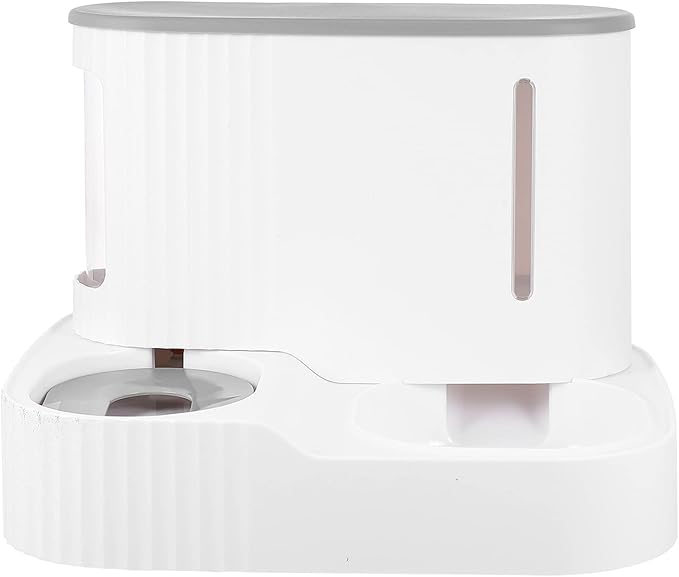 balacoo Automatic Pet Feeder Cat Water Dispenser Detachable Design for Small Dogs and Cats Continuous Food and Water Supply Easy to Visible Window for Monitoring Refill Needs