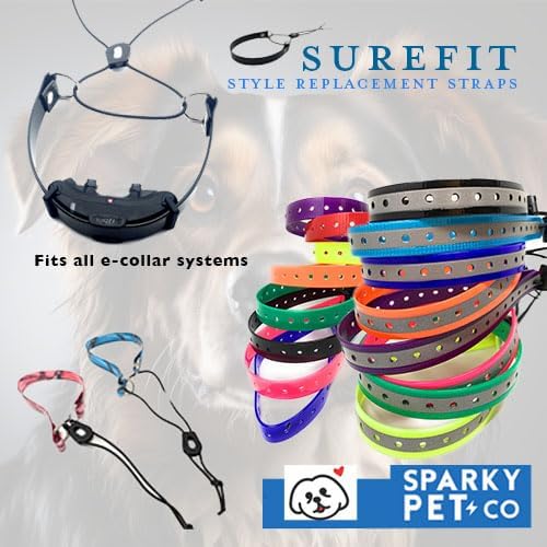 Sparky Pet Co 3/4" E Collar Easy Fit Surefit Replacement Electronic Training Collar (Pink- Black Camo Biothane)