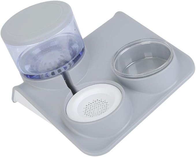 ERINGOGO 1Pc Dual Use Pet Eating Bowl Practical Pet Food Water Feeder Automatic Water Refill Design Easy to Capacity for Dogs Cats Convenient Food Bowl System