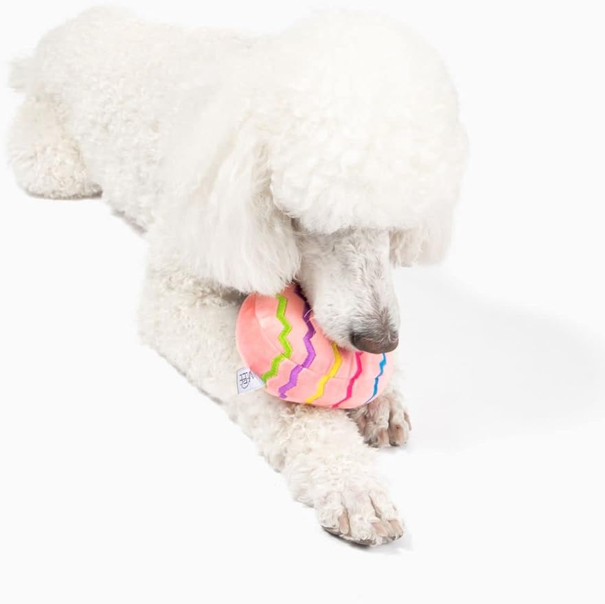 Midlee Easter Egg Plush Dog Toy - Pink (Large)