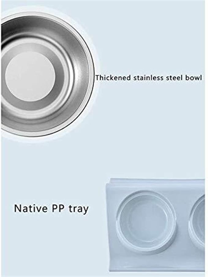 Automatic Feeders Double Food Water Non Spill Dog Bowls for Pet Puppy Stainless Steel Feeder Dogs Drink Bowl Pet Cats Feeding Dishes Portable